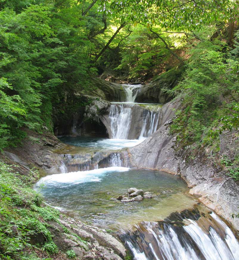 Chichibu Tama Kai National Park in Japan with waterfall