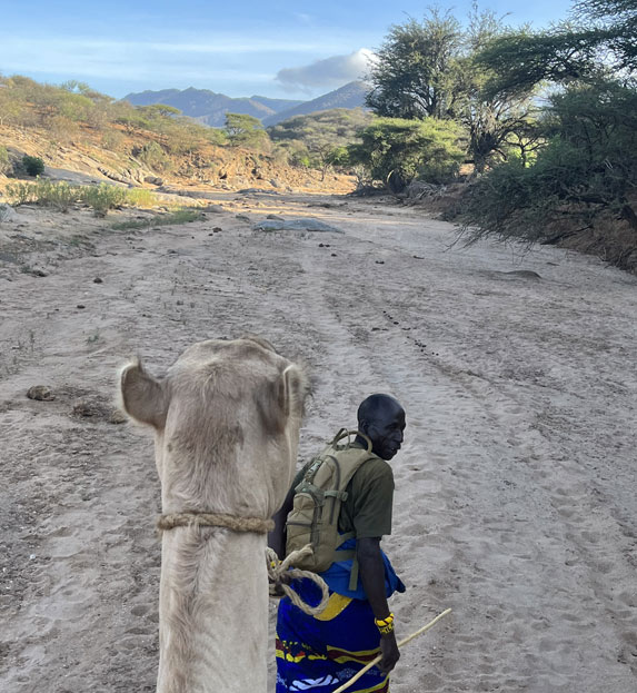 Camel trekking in Kenya