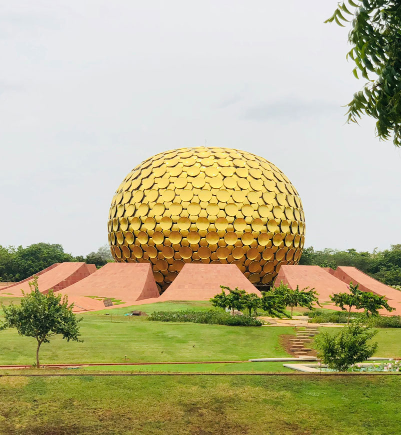 Auroville in Pondicherry, India
