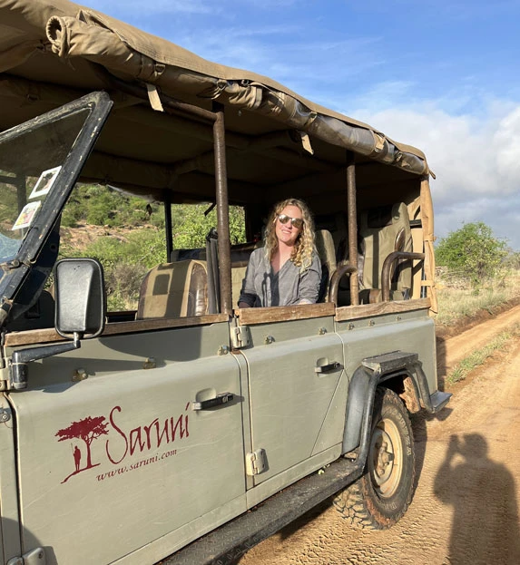 Sian at Saruni on Kenya Safari
