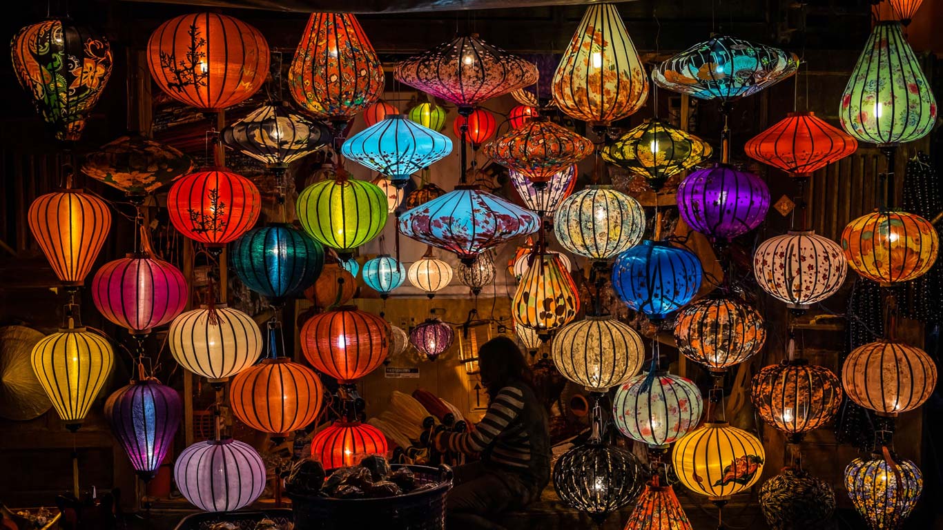 Lantern making in Hoi An in Vietnam
