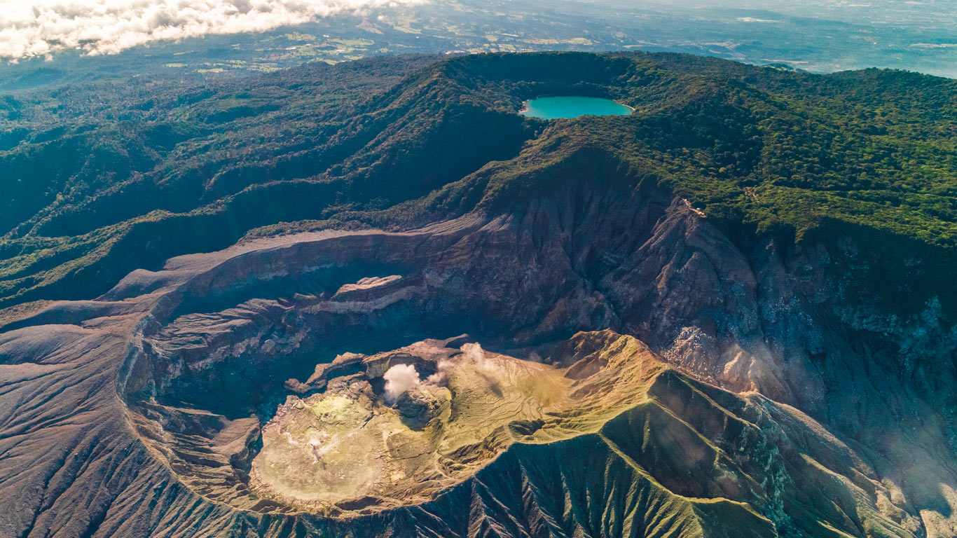 Volcanic crater in Aerea, Costa Rica