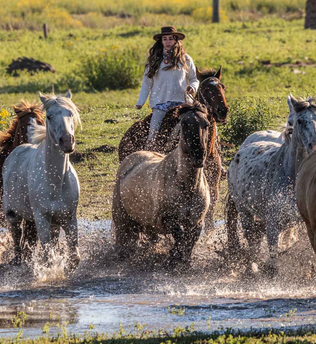 Horse riding in gaucho country in Argentina