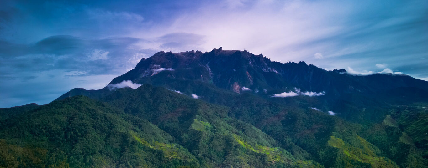View of Mount Kinabalu in Borneo