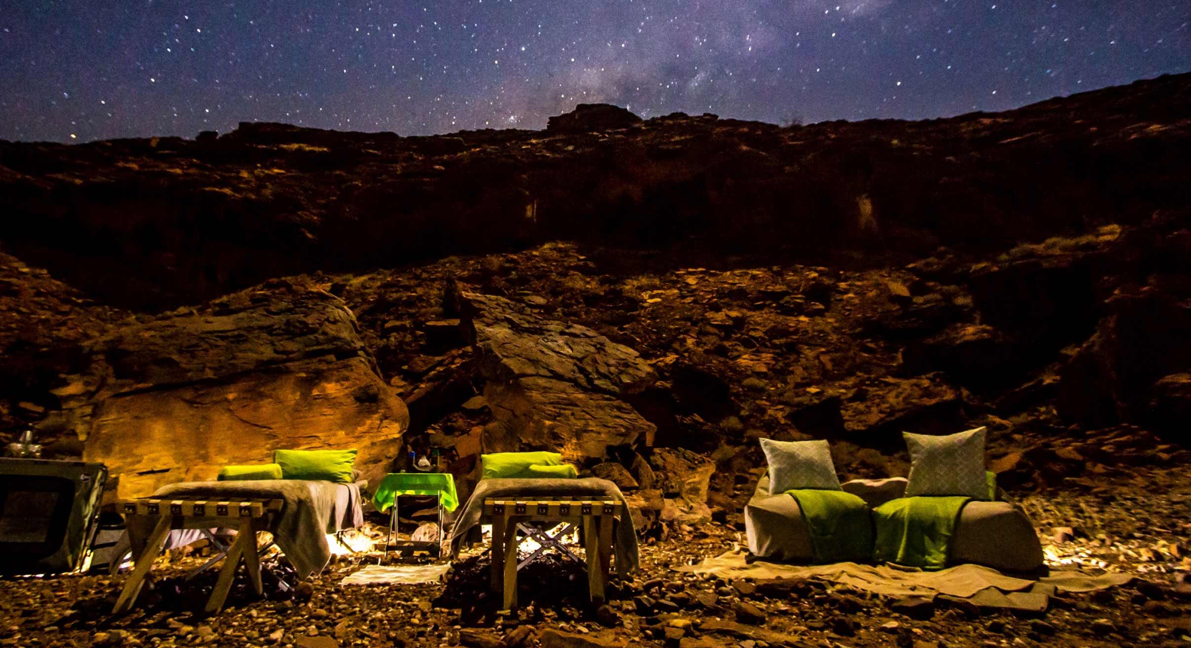 Night sky at Huab under Canvas in Namibia