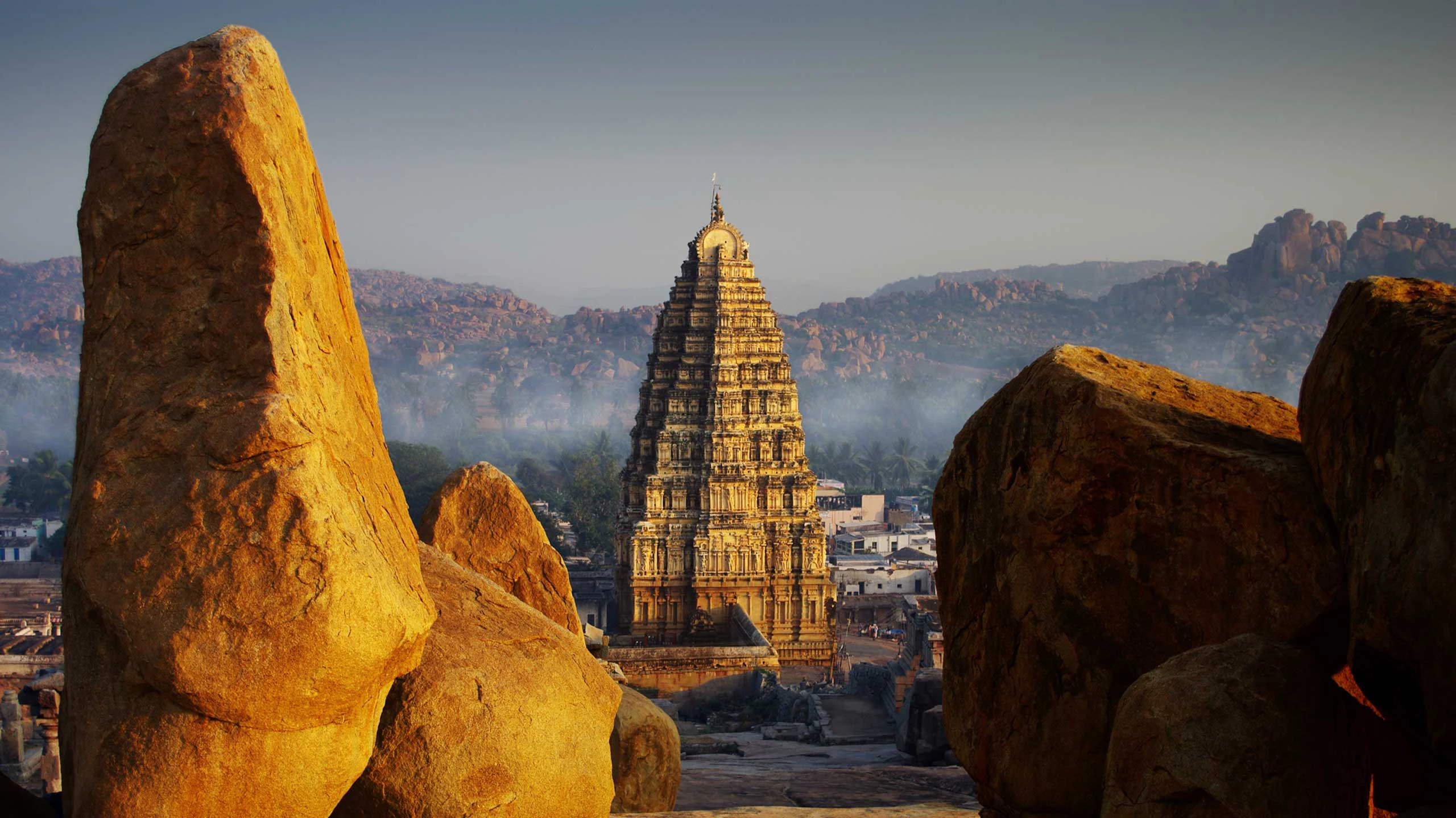 Temple ruins at Hampi in India