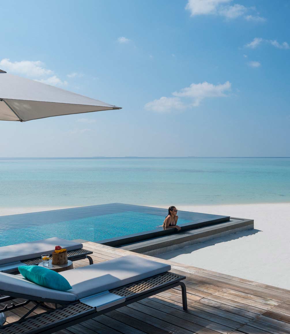 Pool at Voavah Private Island in the Maldives