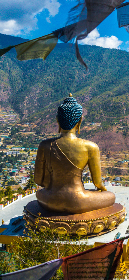 Statue of Buddah near Thimpu in Bhutan