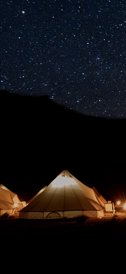 Nomadic glamping in bell tents in Argentina