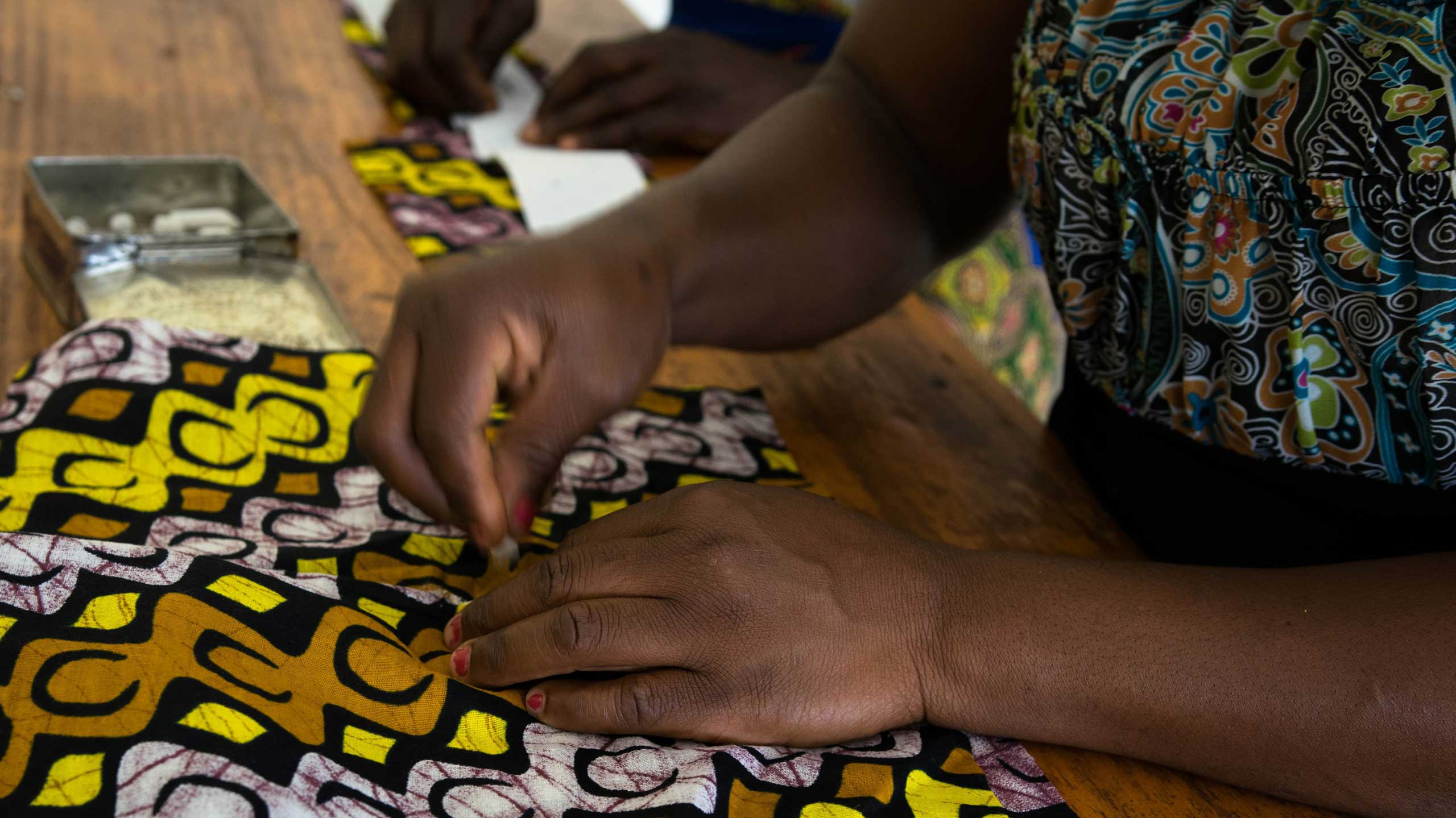 Women sewing at Mayamiko Trust in Malawi