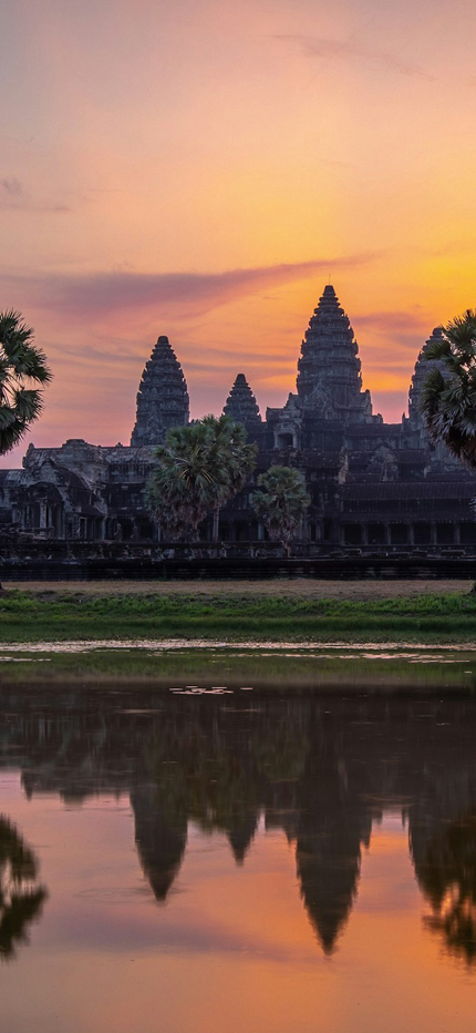 Angkor Wat in Cambodia at sunset