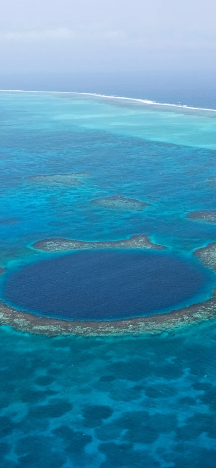 Blue hole at Lighthouse Atoll in Belize