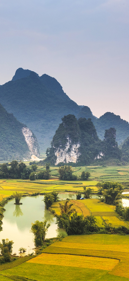 View of Cao Bang in Vietnam