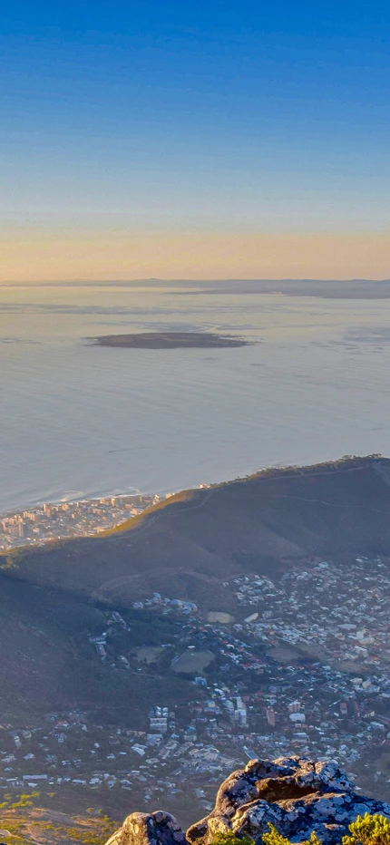 View of Cape Town and Table Mountain in South Africa