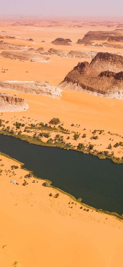 Ounianga Serir Lake in the Ennedi region of Chad