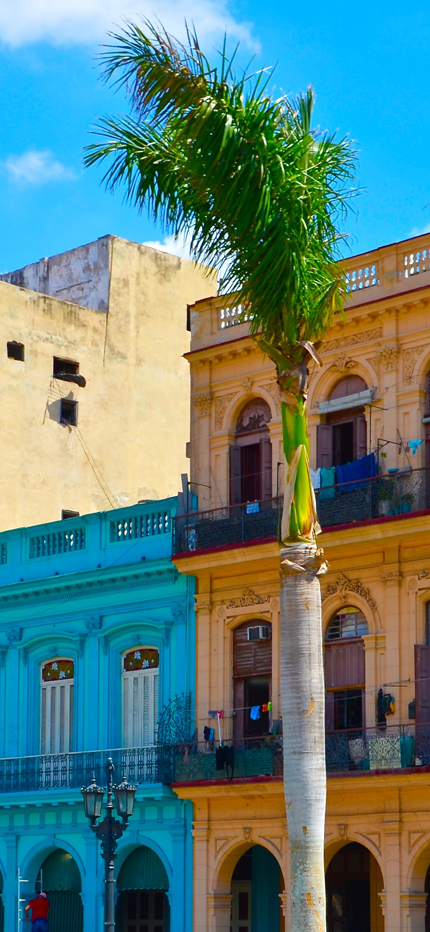 Colourful houses in Havana, Cuba