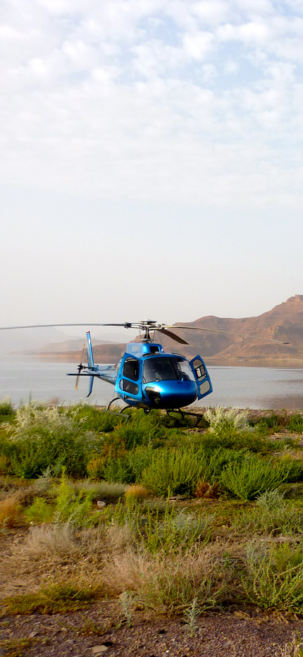 Exploring Ethiopia by helicopter