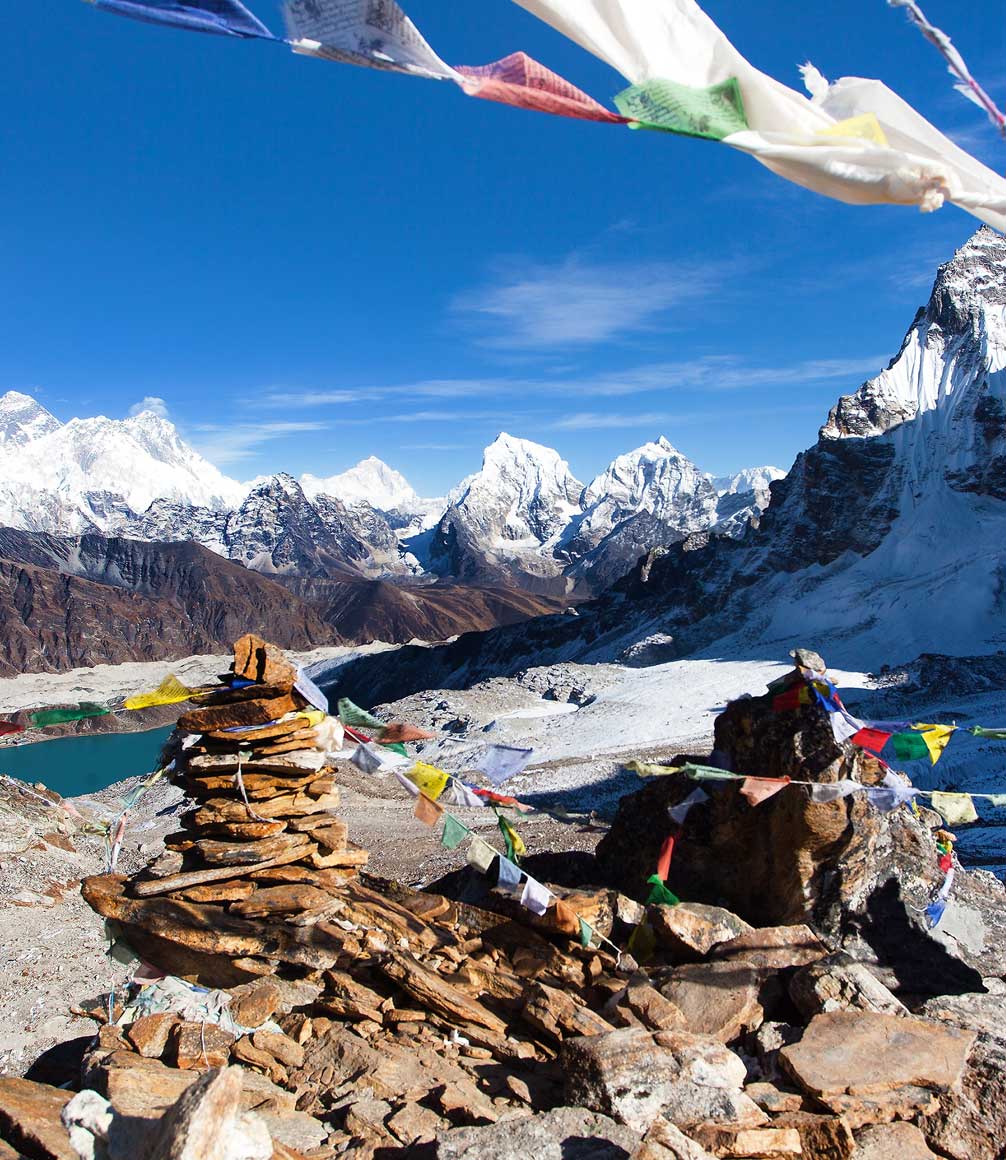 Views of Everest, Lhotse, Makalu