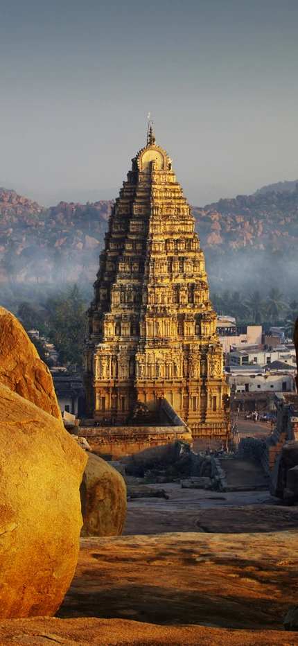 Temple ruins at Hampi in India