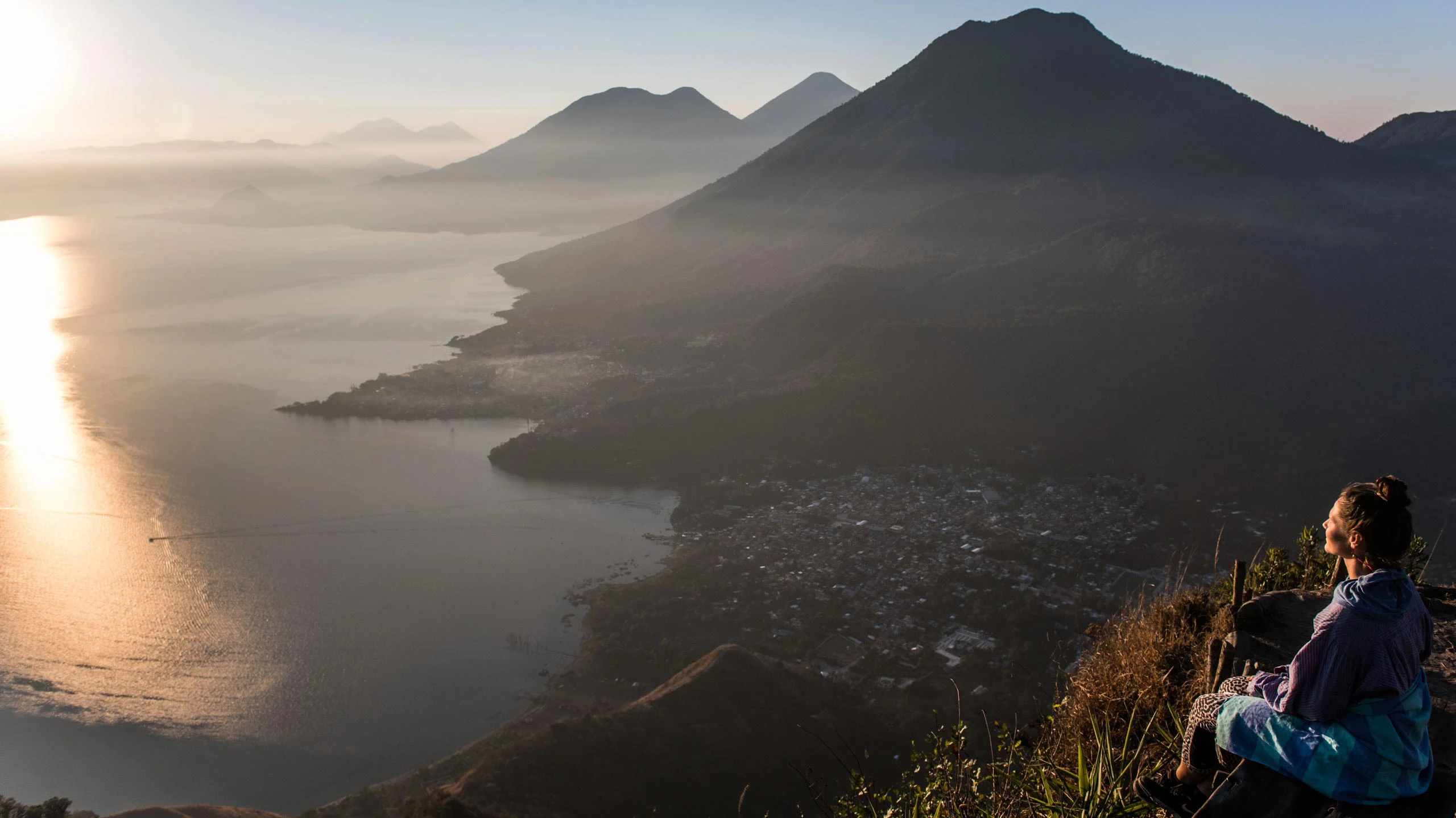 Sunset at Lake Atitlan in Guatemala