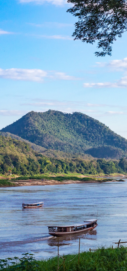 Mekong river in Luang Prabang in Laos