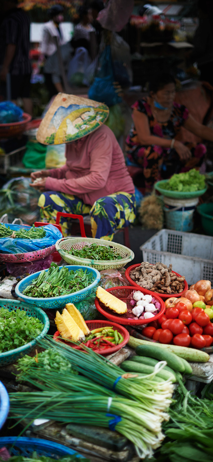 Vegetables at market in Hoi An, Vietnam