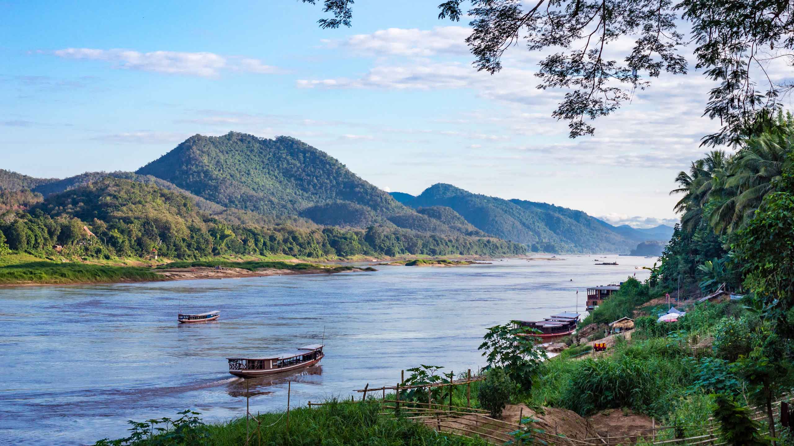 Mekong river in Luang Prabang in Laos