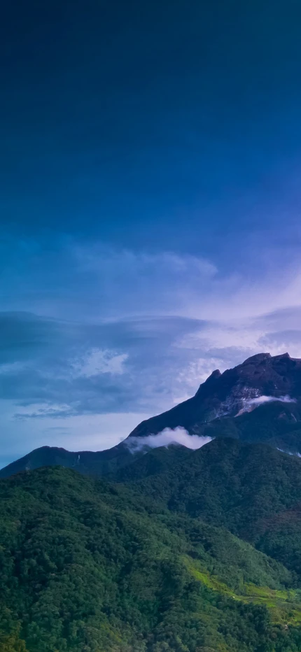 View of Mount Kinabalu in Borneo