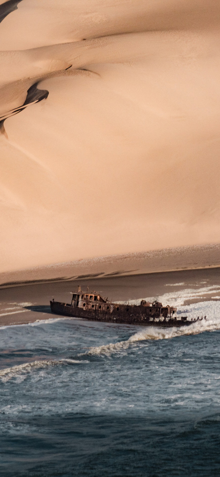 Shipwreck Skeleton Coast in Namibia