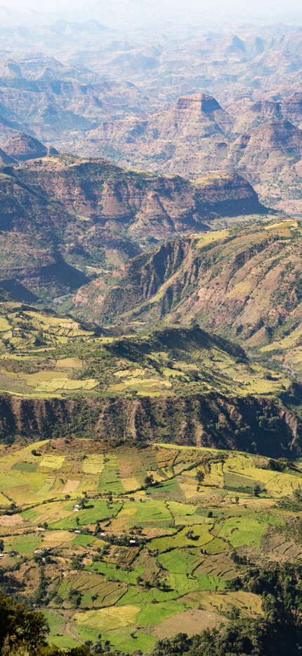 View of Simien Mountains in Ethiopia