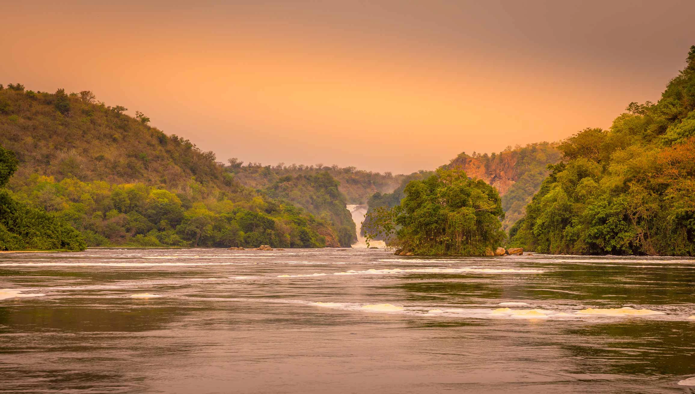 View of Murchison Falls in Uganda
