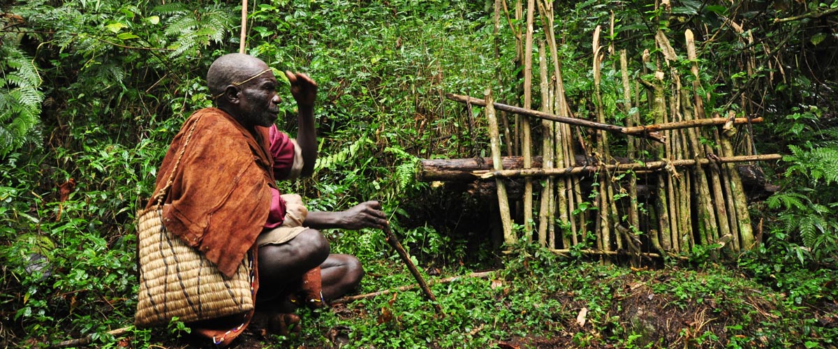 Batwa tribe interaction in Bwindi Uganda