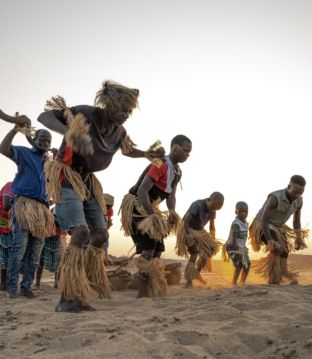 community dance at gonarezhou national park zimbabwe