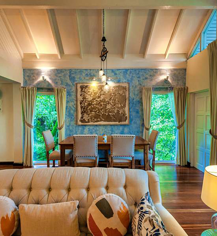 living room at Sutera Nepenthes villa borneo