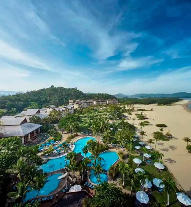 aerial view of Shangri La Rasa Ria Borneo