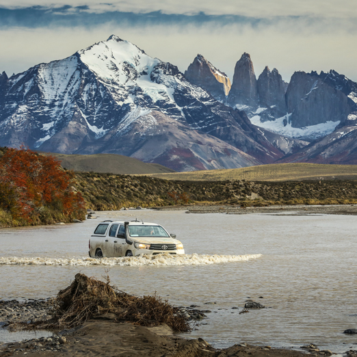 river crossing in patagonia chile