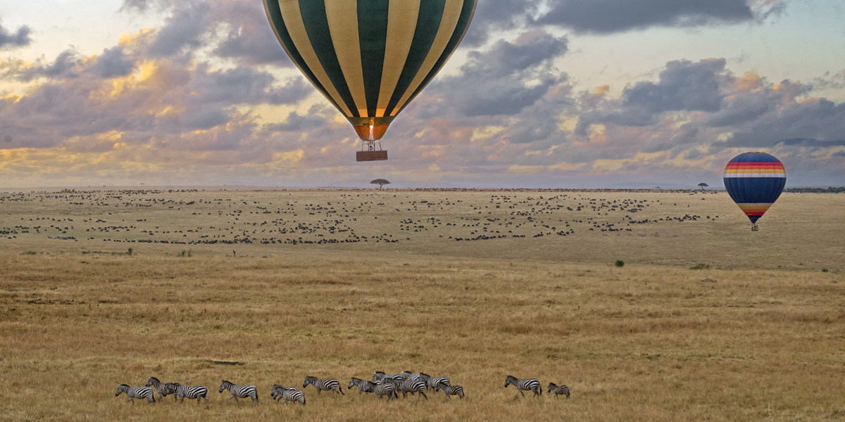 ballooning over the masai mara in kenya