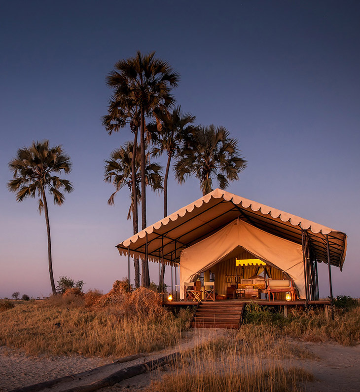 san camp in the makgadikgadi pans
