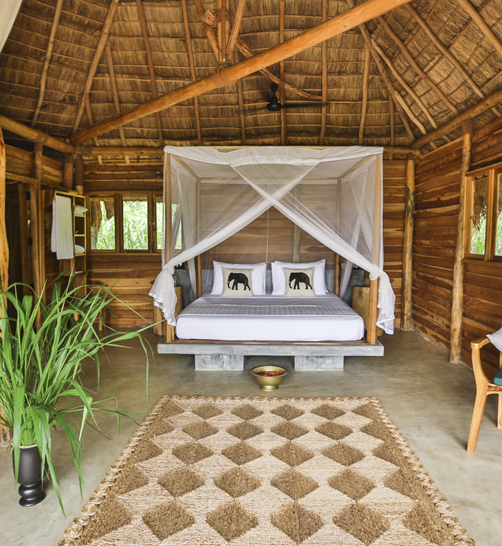 gal oya lodge guest bedroom