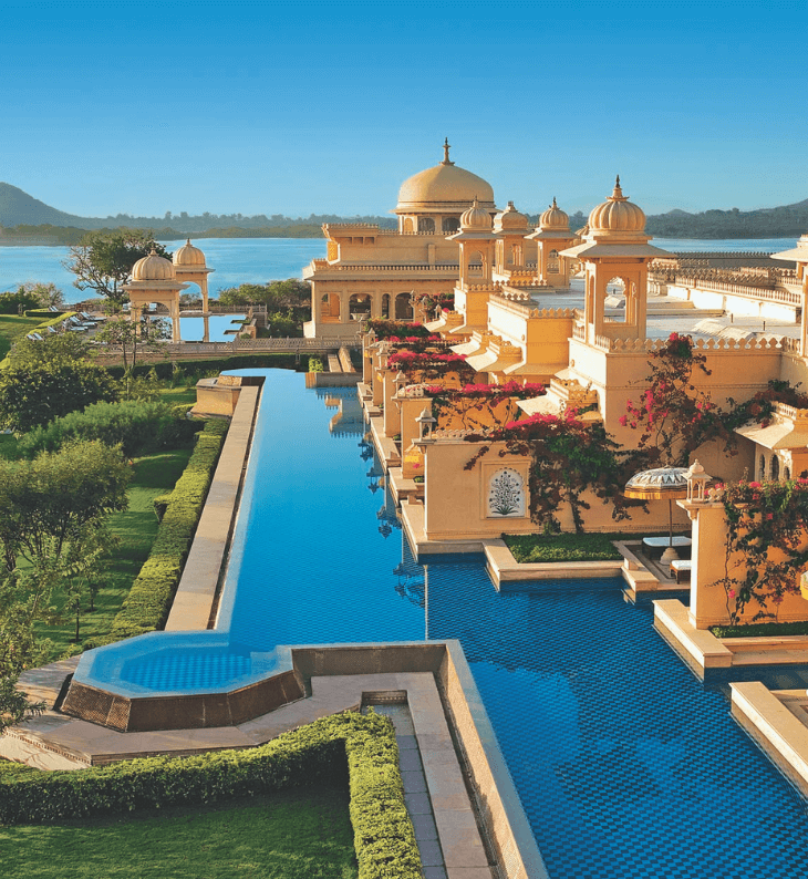 Arial shot of Oberoi Udaivilas