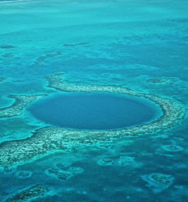 belize ocean aerial view