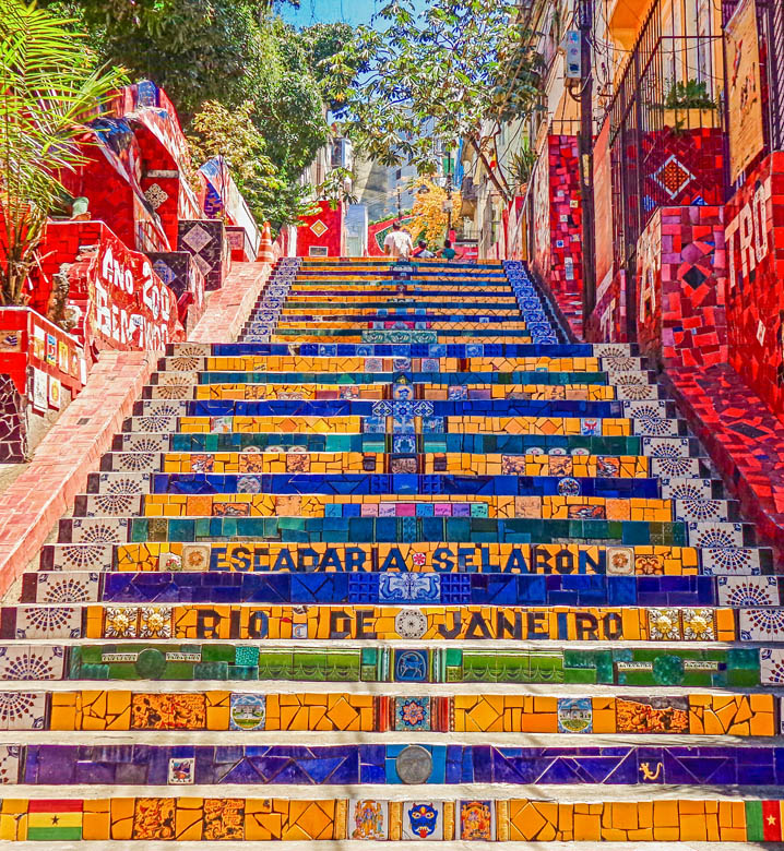 brightly coloured steps in rio de janeiro