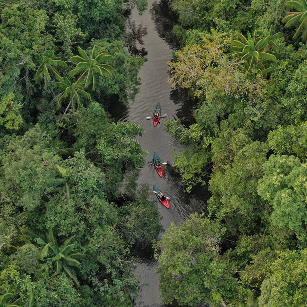 kayaking on the river in the cardamom hills
