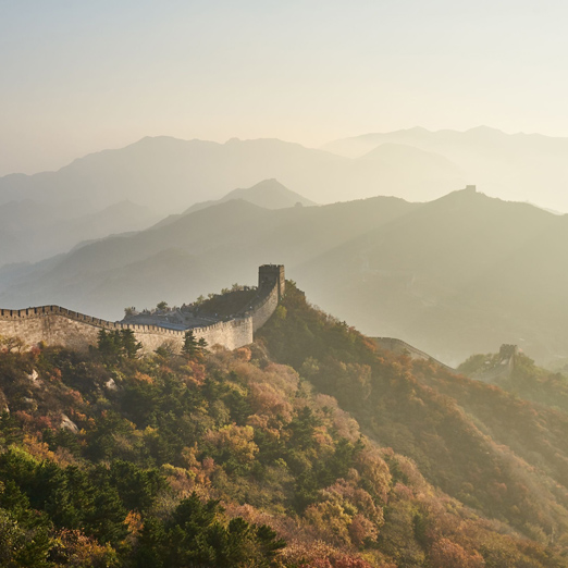 view of the great wall of china