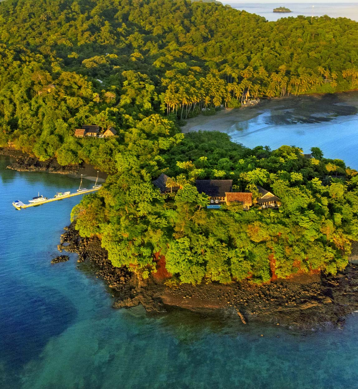 aerial view of islas secas in costa rica