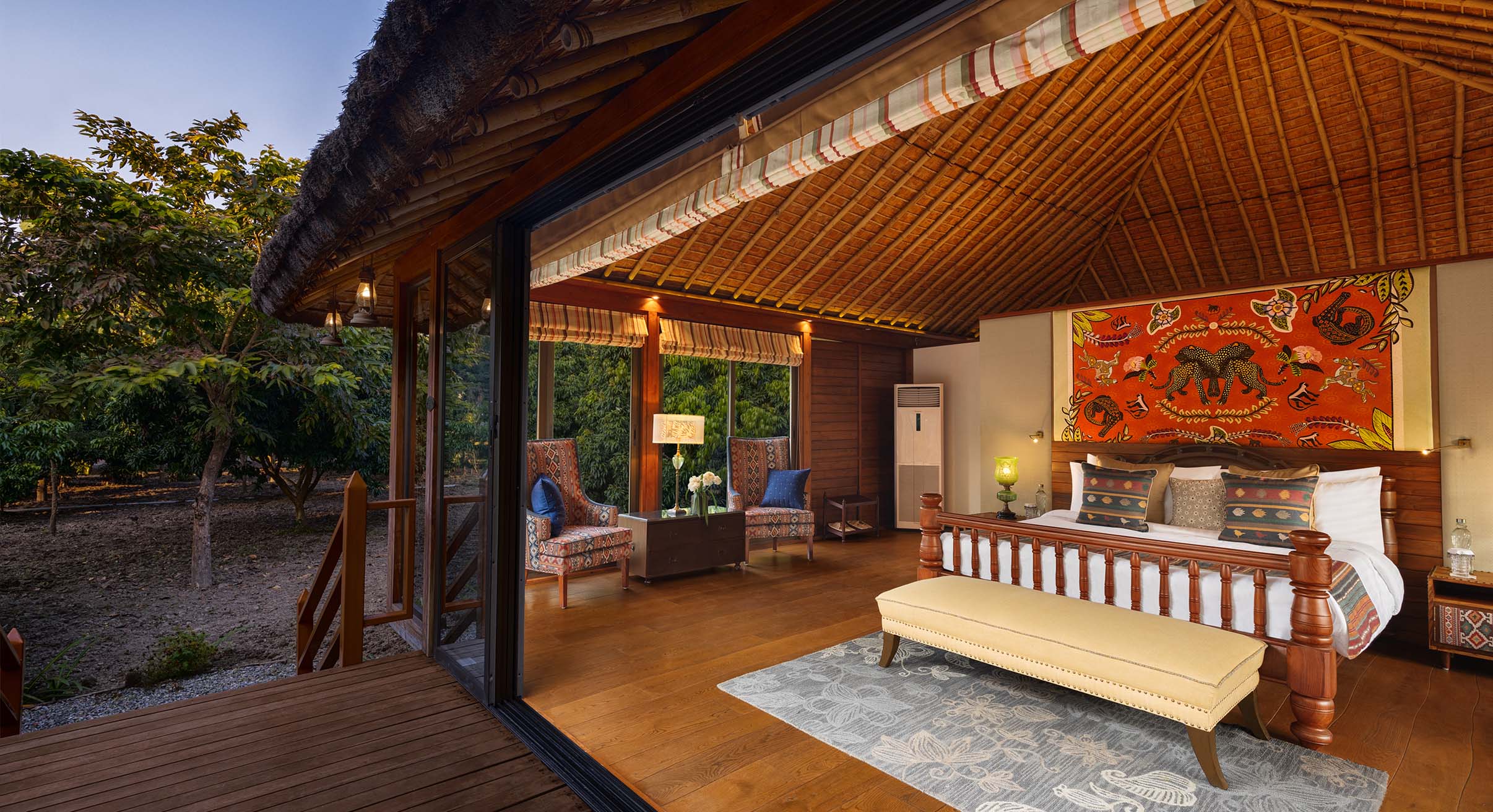 guest room at jaagir manor in dudhwa