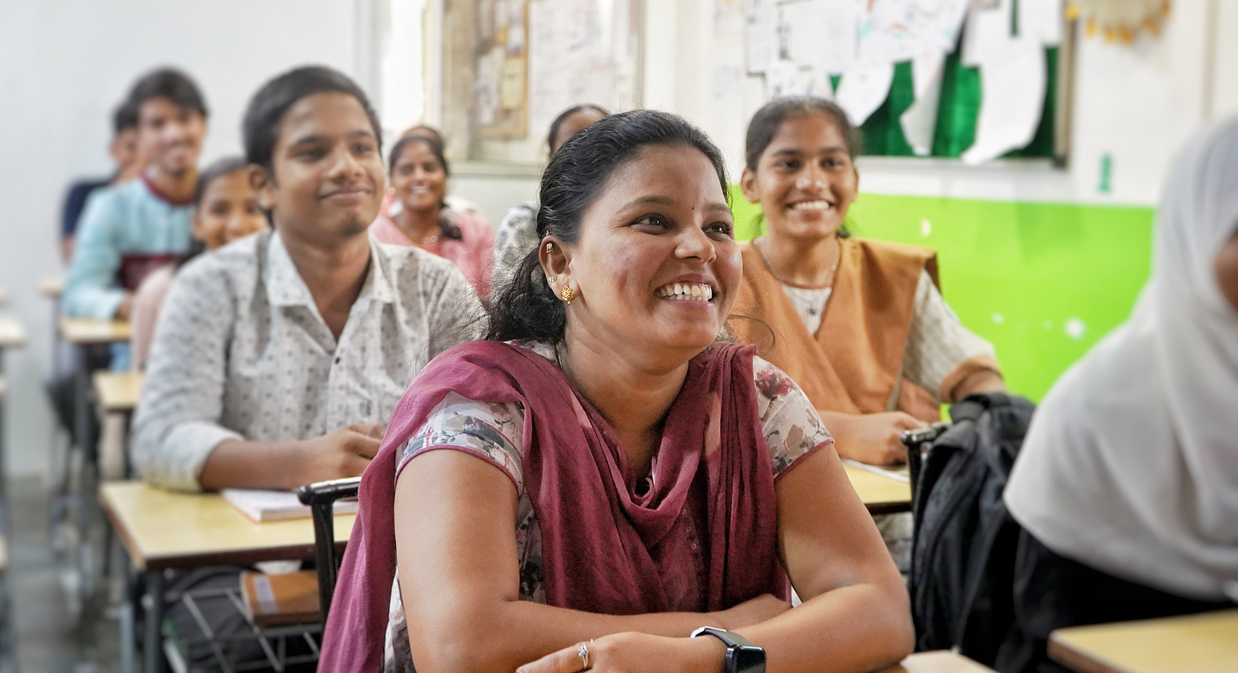 students of reality gives in india in class