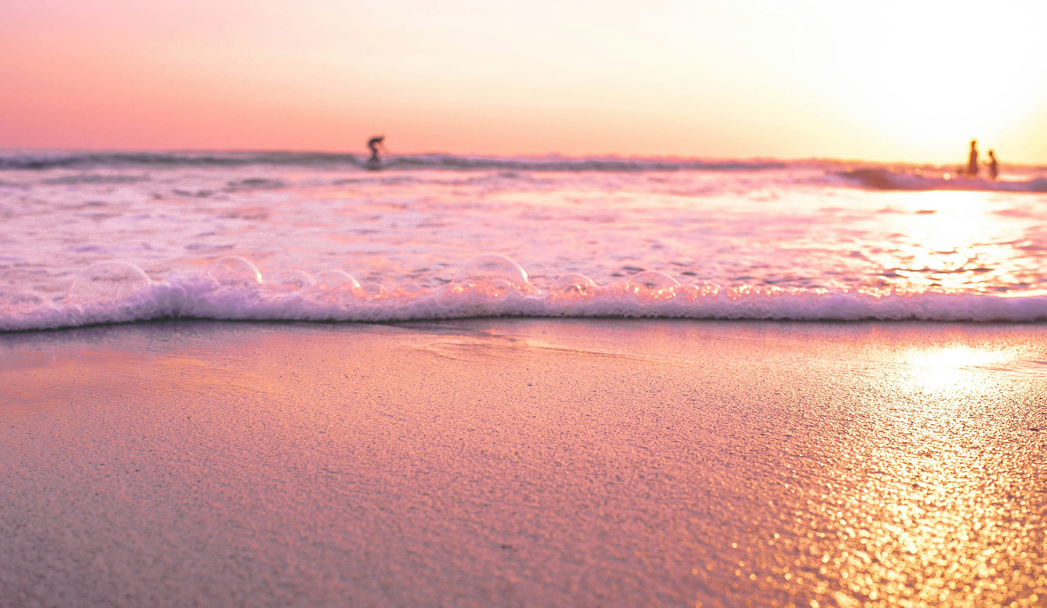 seminyak beach at sunset