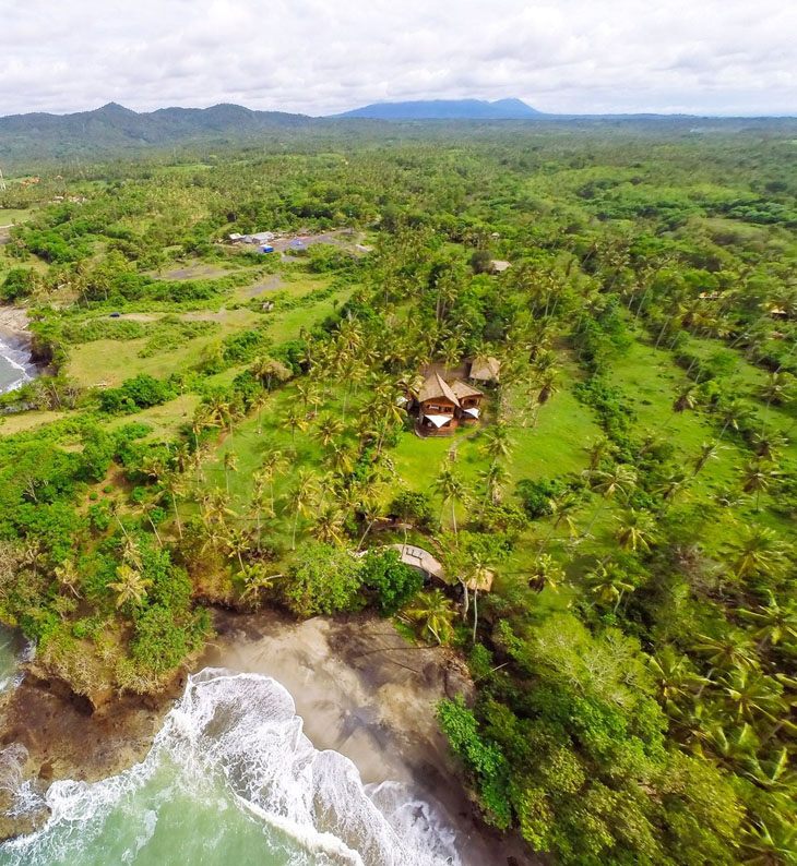 aerial view of the cove, indonesia