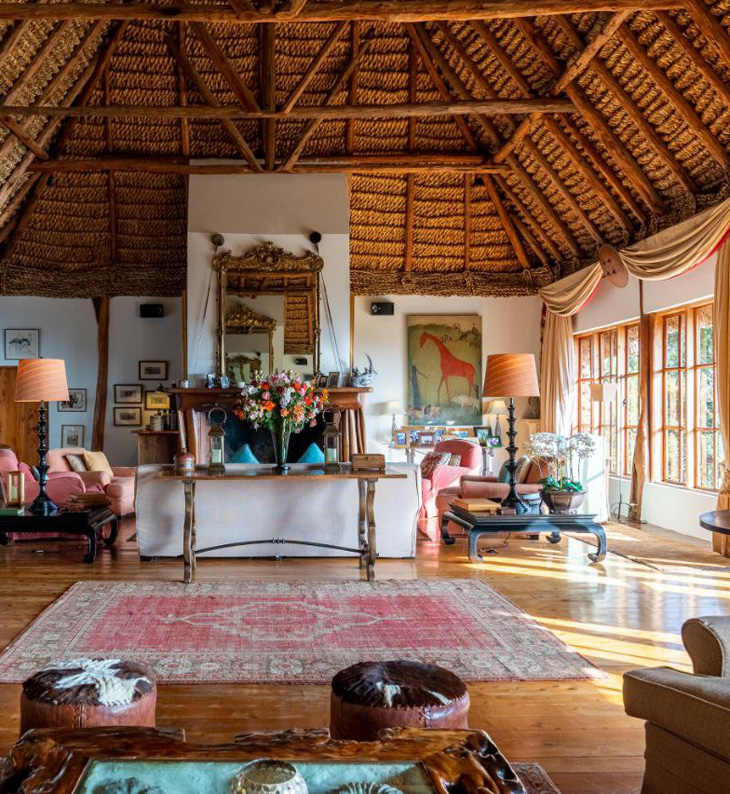 insede of lounge of laragai house laikipia kenya